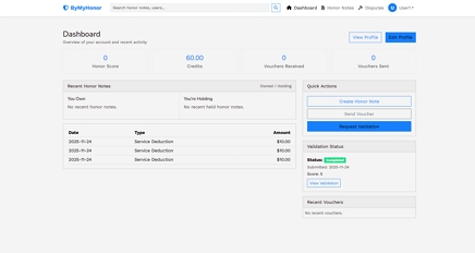 ByMyHonor - Web Application